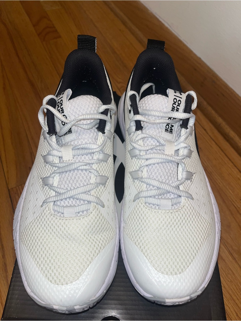 Under Armour White and Black Women's Mesh Athletic Shoes